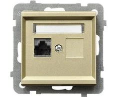 Ospel Kompiuterių lizdai Single sonata RJ45 5E šampano aukso (GPK-1R / K / m / 39)