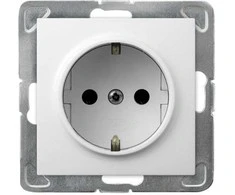 Ospel Impression vienas lizdas su įžeminimu, schuko, baltas (GP-1YS/m/00)