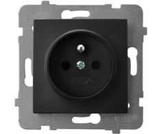 Ospel GP-1GZ/M/33 AS Viengubas lizdas su įžeminimu, juodos spalvos metalinis GP-1GZ/m/33