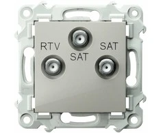 Ospel RTV-SAT lizdas su dviem SAT išėjimais kašmyro smėlio spalvos GPA-Z2S/m/83