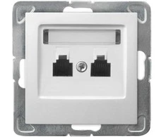 Ospel GPT-2YN/m/00 IMPRESJA Dvigubas telefono lizdas RJ11 nepriklausomas baltas GPT-2YN/m/00