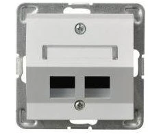 Ospel GPK-2YS/p/00 IMPRESJA Dvigubas kompiuterio lizdo korpusas, pasviręs, baltas GPK-2YS/p/00