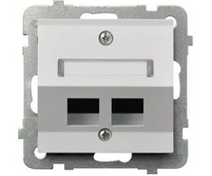 Ospel GPK-2GS/p/00 AS Dvigubas kompiuterio lizdo korpusas, pasviręs, baltas GPK-2GS/p/00