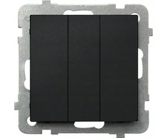 Ospel mygtukas Sonata ŁP-24R/m/33 trigubas kontaktas 10AX 250V IP20 metalinis