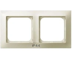 Ospel RH-2Y/27 IMPRESJA Dvigubas rėmas IP44 jungikliams ecru RH-2Y/27