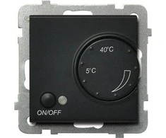 Ospel Sonata temperatūros reguliatorius su juodo metalo grindų jutikliu (RP- 1R / m / 33)