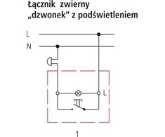 Ospel Skambučio mygt./apšv. p/t Sonata be rėmo juodas