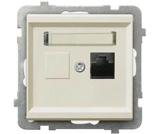 Ospel Kompiuterių lizdai Single sonata RJ45 5E ecru (GPK-1R / K / m / 27)