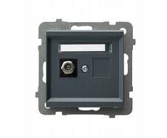 Ospel SONATA Antenos lizdas F tipo vienvietis pilkas grafitas GPA-1RF/m/73