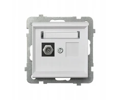 Ospel GPA-1RF/m/75 SONATA F tipo antenos lizdas, viengubas matinės baltos spalvos GPA-1RF/m/75