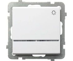 Ospel Sonata 10AX IP20 šviesos mygtukas su baltu apšvietimu (LPG- 5RS / m / 00)