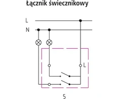 Ospel ŁP-2R/m/40 SONATA žvakidės jungtis šokolado, metalo spalvos ŁP-2R/m/40
