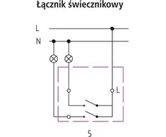 Ospel Sonata žvakidės jungtis 16AX IP20 aukso šampano (ŁP- 2R / m / 39)