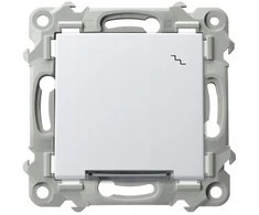Ospel ŁP-3ZS/m/00 SZAFIR Laiptų jungiklis su baltu foniniu apšvietimu baltas ŁP-3ZS/m/00