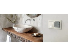 Ospel SZAFIR Įprastai atidarytas jungiklis, varpelis su baltu foniniu apšvietimu, kašmyro smėlio spalvos ŁP-6ZS/m/83