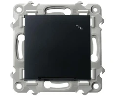 Ospel Sapphire juoda metalic - Laiptų jungiklis su foniniu apšvietimu (ŁP-3ZS/m/33)