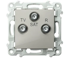 Ospel SZAFIR RTV-SAT praėjimo lizdas kašmyro smėlio spalvos GPA-ZSP/m/83