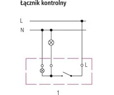 Ospel Valdymo jungtis su baltu apšvietimu (LP-12YS / m / 00)
