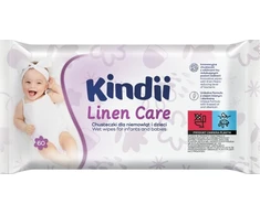 „Kindii Linen Care“ kūdikių servetėlės, 60 vnt.