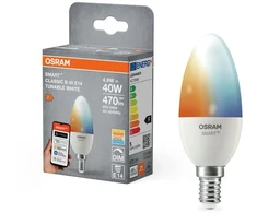 Osram Išmanioji LED lempa SMART WIFI, B40, 4.9W, E14, 470lm, TW