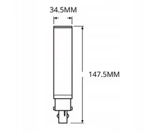 7W LED lemputė OSRAM DULUX D LED EM &amp; AC MAINS, G24d-2, 4000K