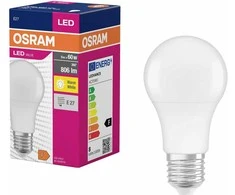 LED lemputė OSRAM, A60, šiltai balta, E27, 8,5 W, 806 lm