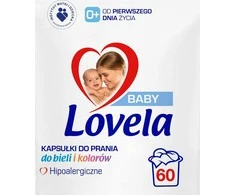 „Lovela“ hipoalerginės skalbimo kapsulės baltiems ir spalvotiems skalbiniams, 60 vnt.