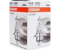 Żarówka Osram Classic H4 12V 60/55 P43T halogeninė lemputė