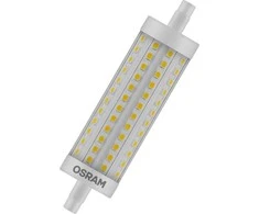 LED lempa Osram R7S, 118mm, 12.5W, 2700K, 1521lm, skaidri