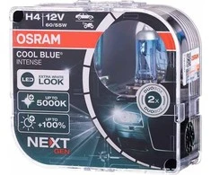 Osram lemputės, H4, COOL Mėlynas Intense, NextGen, 5000K 60/55W 64193