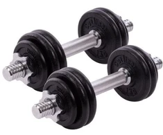 Outliner 15KG CAST IRON DUMBBELL SET