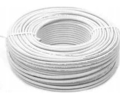 OWY OMY kabelis 2X1mm2 lankstus apvalus baltas 300/300V H03VV-F