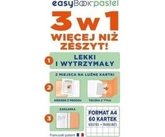 Oxford Easybook Pastel A5/60k užrašų knygelė, tinklelis, spalvų derinys