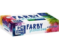 Oxford Plakatų Dažai 6 Spalvų, 20 ml Kiekviena