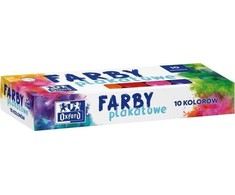Oxford plakatų dažai, 10 spalvų, 20ml