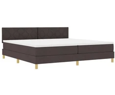 Kiemas lova su pagalve Tamsiai rudas 200 x 200 cm audinys