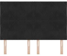 LED galvūgalis Juoda 144 cm Dirbtinė oda