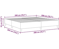 Platforminės lovos rėmas Mėlyna 200 x 200 cm Kordūrinis audinys