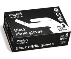 Paclan Vienkartinės nitrilinės pirštinės be pudros, S, 100 vnt.