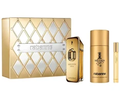 Set Paco Rabanne: Million Gold Eau De Parfum For Men, 100 ml + Million Gold Eau De Parfum For Men, 10 ml + 1 Million Anti-Perspirant Dezodorantas Purškiklis For Men, 150 ml