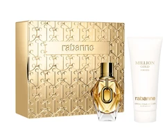 Set Paco Rabanne: Million Gold Hydrating Losjonas kūnui, 100 ml + Million Gold Eau De Parfum For Women Papildomas, 50 ml