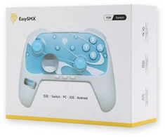 Pad EasySMX EasySMX S10 Pad belaidis SWITCH2 balta ir/mėlyna