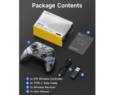 „EasySMX Pad“ belaidis kilimėlis „EasySMX X15“ kompiuteriui / „Switch“ / „iOS“ / „Android“ / „Steam Deck“, juodas
