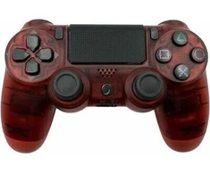 „GameBox P4“ universalus „Bluetooth“ valdiklis, skirtas „PlayStation 4“, „PlayStation 3“, kompiuteriui, televizoriui ir priedėliui, permatomas, raudonas