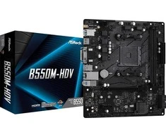 Pagrindinė plokštė ASRock B550M-HDV/AMD B550/AM4/MicroATX/1xPCI-Express 3.0 1x/1xM.2/1xPCI-Express 4.0 16x/Atmintis DDR4/Atminties lizdai 2/1x15pin D-sub/1xDVI/1xHDMI/2xUSB 2.0/4xUSB 3.2/1xPS/2/1xRJ45/3xAudio port