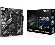 ASUS Prime B550M-K ARGB, AMD B550 pagrindinė plokštė - lizdas AM4