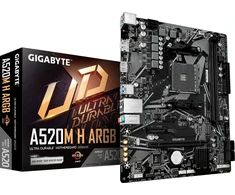 GIGABYTE A520M H ARGB pagrindinė plokštė AMD A520 AM4 lizdas „micro ATX“