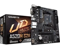 Pagrindinė plokštė Gigabyte AMD A520 S2H AM4 Micro ATX