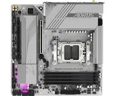 Pagrindinė plokštė Gigabyte Gigabaitas | B650M A ELITE AX ICE | Procesorių šeima AMD | Procesoriaus lizdas AM5 | DDR5 | Palaikomos standžiojo disko sąsajos SATA, M.2 | SATA jungčių skaičius 4