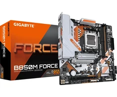 Pagrindinė plokštė Gigabyte B850M FORCE (rev. 1.0) | Processor family AMD | Processor socket AM5 | DDR5 | Supported hard disk drive interfaces SATA, M.2 | Number of SATA connectors 4 | REFURBISHED, BE ORIGINALIOS PAKUOTĖS AND ACCESSORIES, ONLY BACK PANEL INCLUDED
